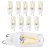 10Pcs G9 Base LED Light Bulbs 1.5W AC110V BiPin Bulb for Chandelier Ceiling Light Wall Lamp