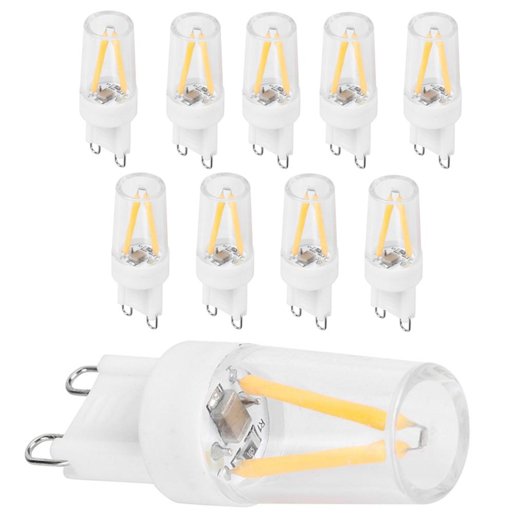 10Pcs G9 Base LED Light Bulbs 1.5W AC110V BiPin Bulb for Chandelier Ceiling Light Wall Lamp