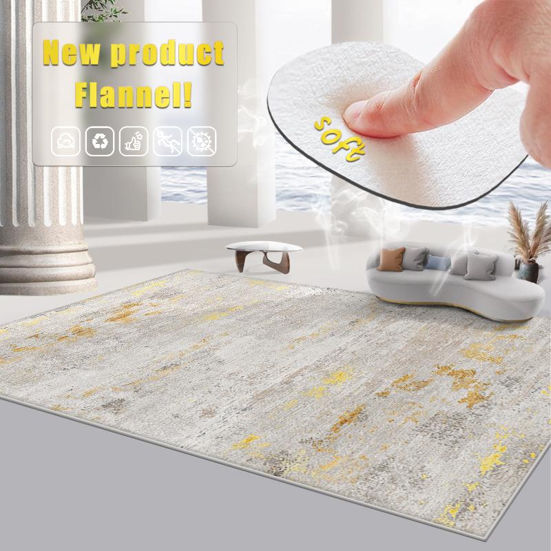 Japanese Modern Living Room Rugs Decoration Home Thickened Stretch Flannel Floor Mats Children's Bedroom Rug Large Area Carpets