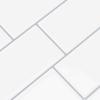 Subway Tile 10 pcs White Grey 29 x 21 cm Polyurethane and PET