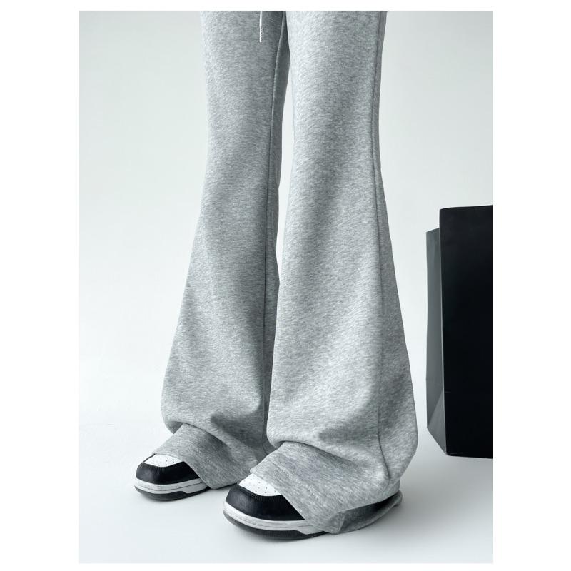 Элегантные женские повседневные брюки-клеш с широкими штанинами, новые модные свободные прямые брюки с высокой талией, женские однотонные простые офисные брюки со шнурком 2344