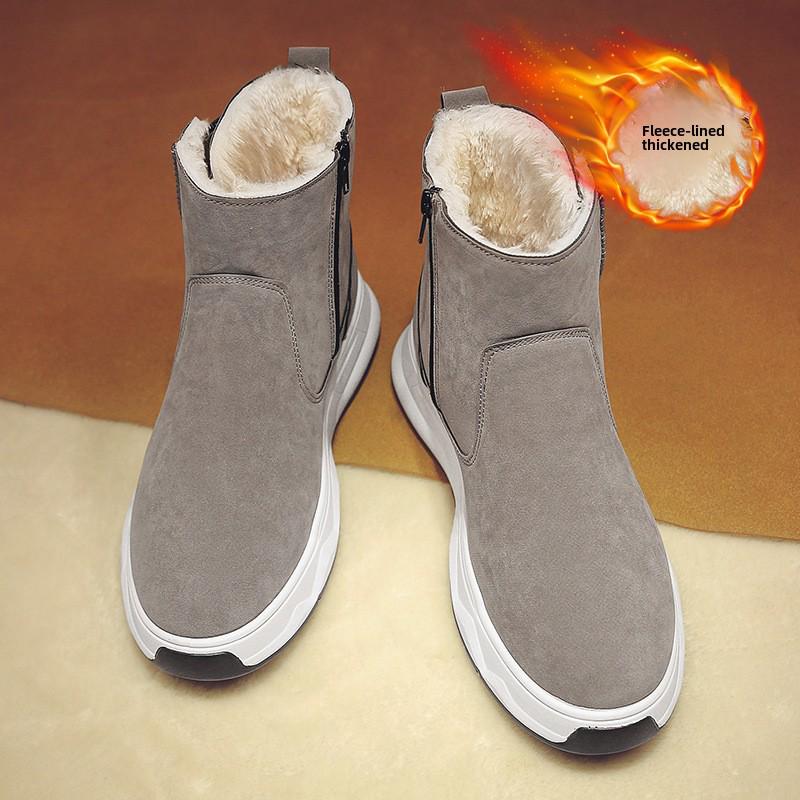 Мужские зимние ботинки: Морозостойкий, водонепроницаемый, утепленный до -40°, толстый бархат согревает, идеально подходит для северо-восточных зим.