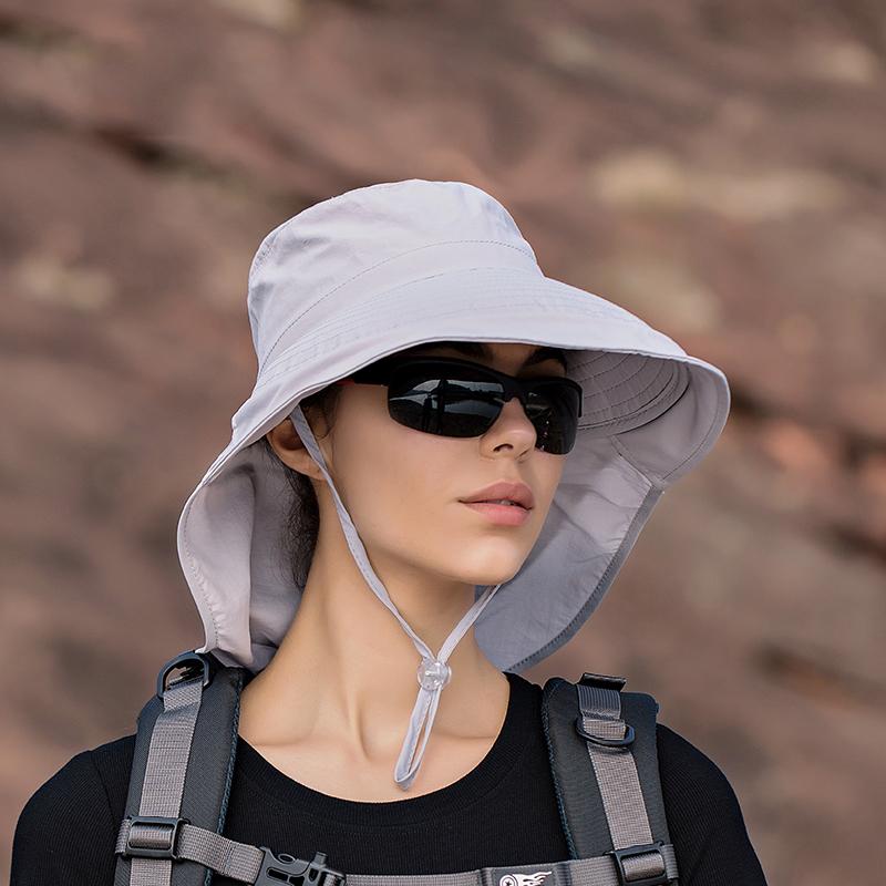 Женская широкополая большая соломенная шляпа-панама Летняя для активного отдыха Рыбалка Туризм Защита шеи от УФ-излучения Козырек Кепка Женская шляпа Шляпа