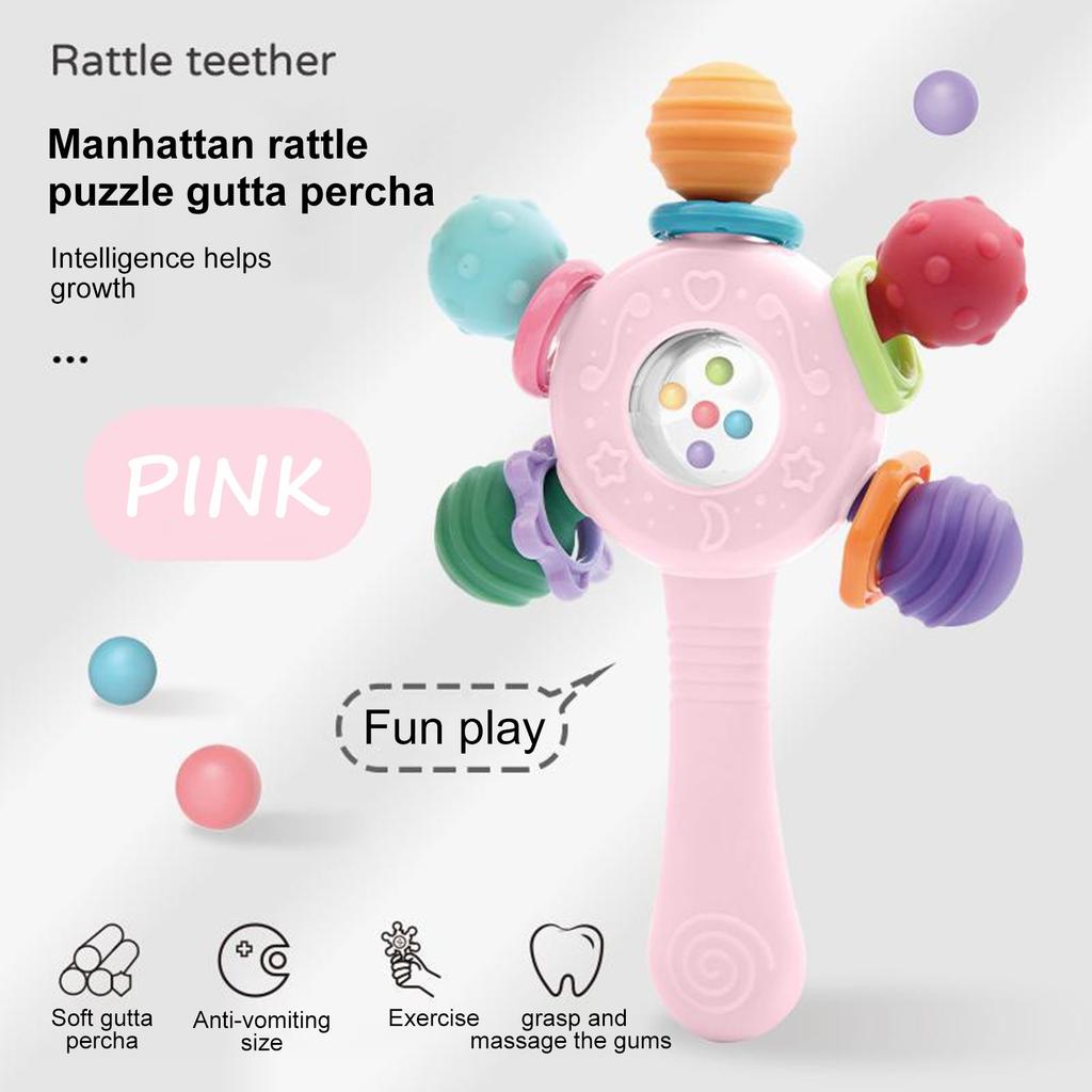 Rattle Ball Grip Tooth Glue Grinding Teeth Can Chew High Temperature Boiling Grip Baby Educational Toys