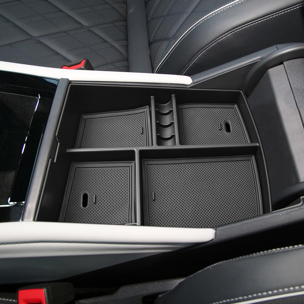 Center Console Organizer For Volkswagen Atlas/Cross Sport 2025 Armrest Box Storage Center Console Tray ABS Accessories Car Box