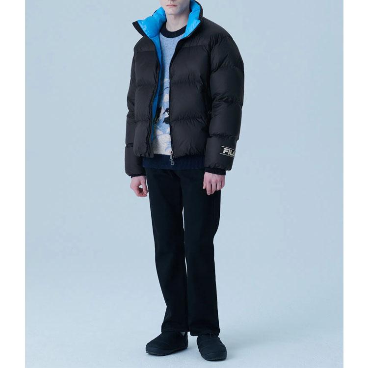 Fila Пуховик Унисекс Черный Стойка Умеренный Пуховик FS2DJF4111X-BLK