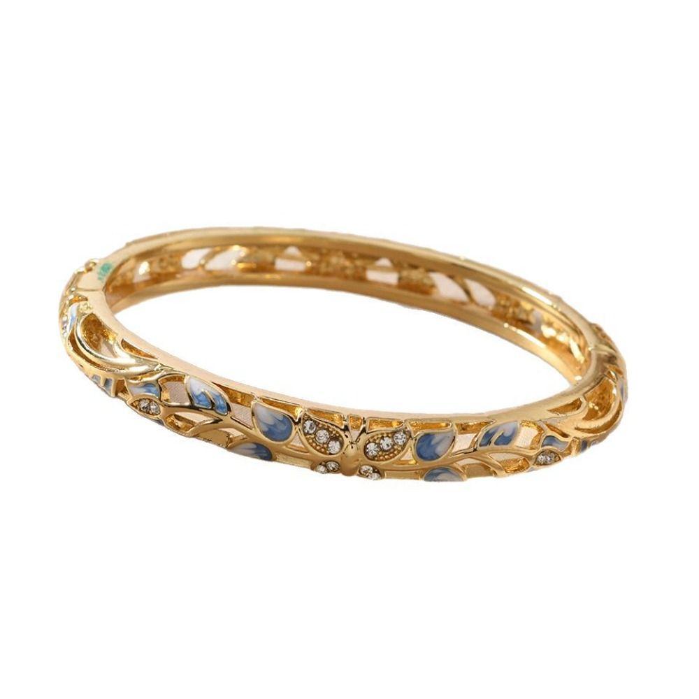 Traditional Vintage Cloisonne Bangle Enamel Women's Hand Bracelet Jewelry Gifts