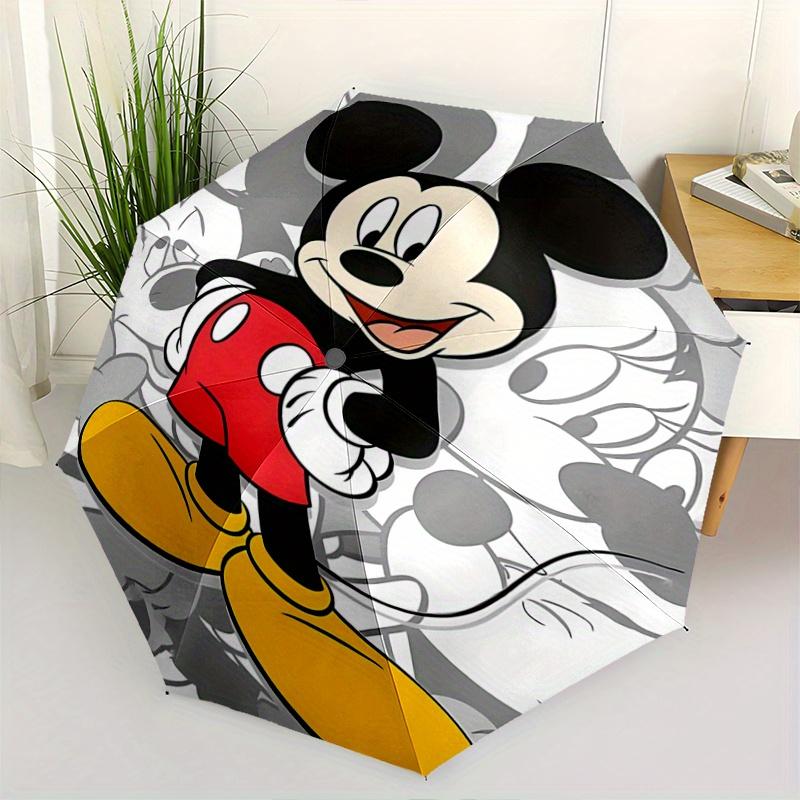 1pc Mickey Mouse Theme Fully Automatic Folding Portable Umbrella, 8 Iron Frames, Three-Fold Design, Suitable for All Seasons, Suitable for O