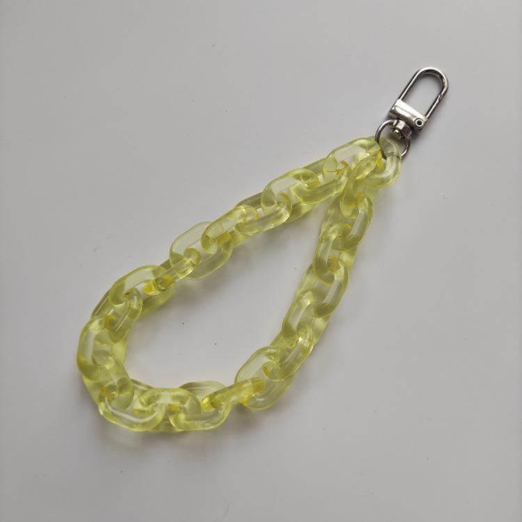 Phone Finger Strap Chain,Acrylic Mobile Accessories Straps Chain Wrist Keychain Strap Finger Bracelet Chain