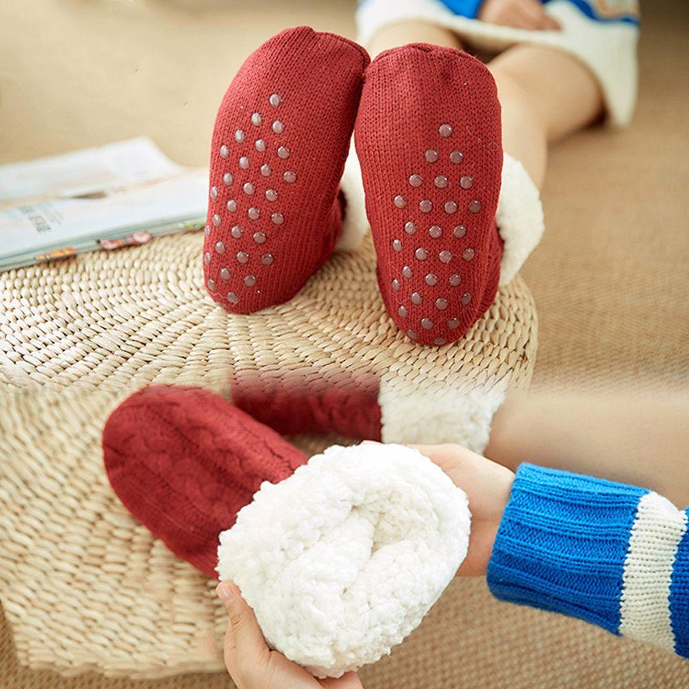 Christmas Warm Winter Fluffy Fleece Lined Thicken Bed Socks Floor Socks