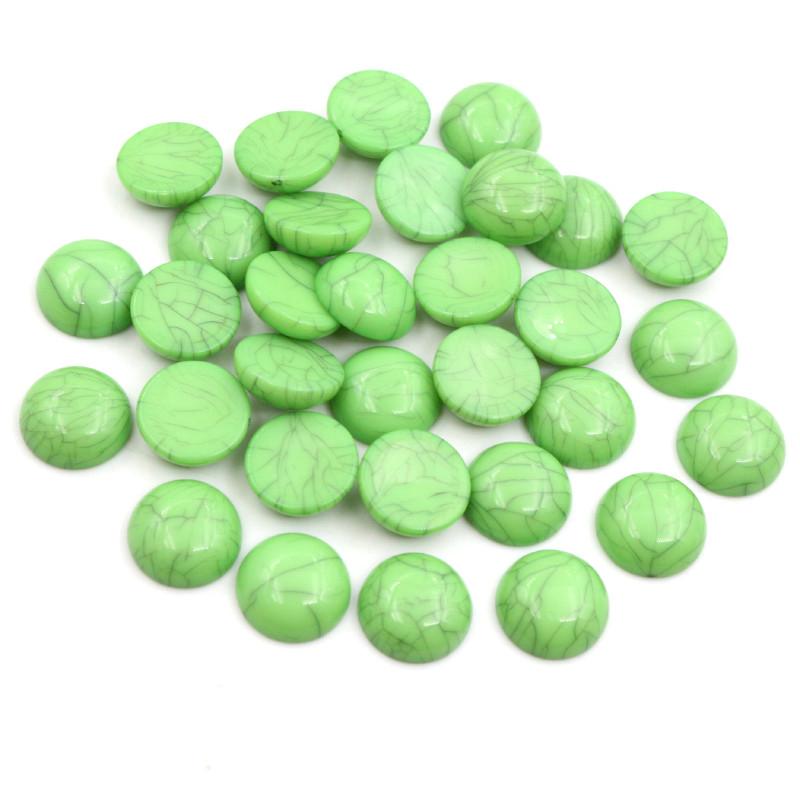 40pcs/lot 8mm 10mm 12mm Mix crack Colors Natural Cracked Style Flat back Resin Cabochons For Bracelet Earrings accessories