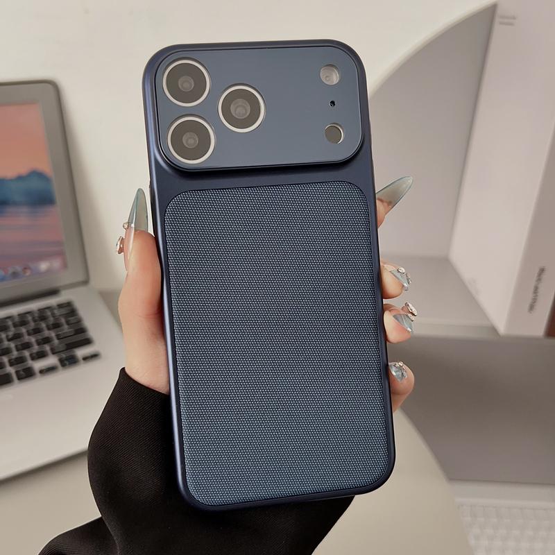 Однотонный чехол для телефона с магнитом и текстурой плетения для iPhone 17 17Pro Max 16 15 14 13 12, всесторонний, с защитой камеры, для беспроводной зарядки