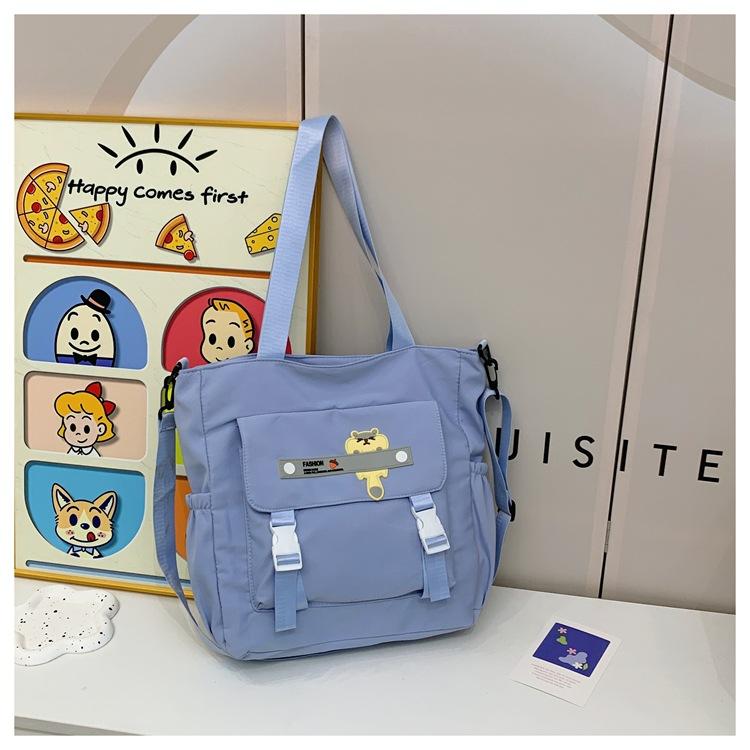 Простая и универсальная сумка-тоут на одно плечо для мягкой девушки, студенческий рюкзак большой вместимости для поездок на работу и учебу