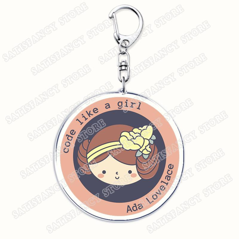 Funny Code Like A Girl Programmer Keychain for Accessories Programming Developer Computer Keyring Jewelry Fans Friends Gifts