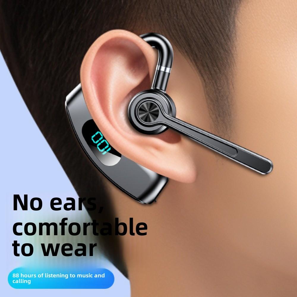 The New Wireless Bluetooth Headset Does Not Fit The Ear Hanging Sports Driving Dual-wheat Noise Reduction Ultra-long Endurance