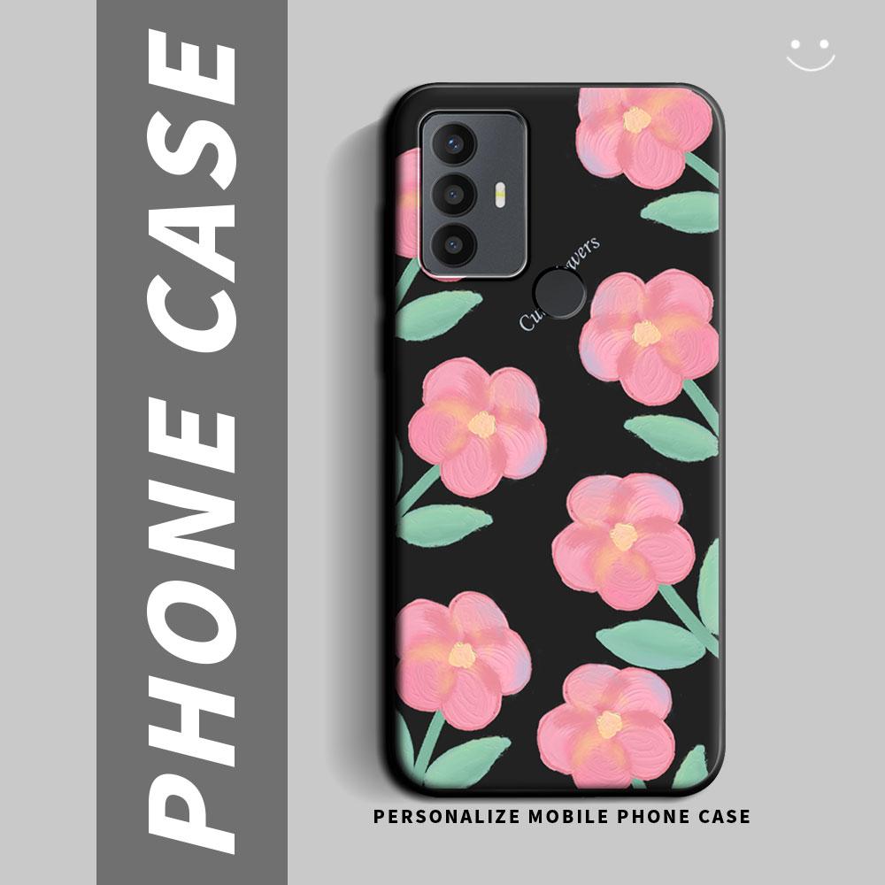 For TCL 30E / TCL 30 Plus Case Cartoon Cute Cat Flower Shockproof Silicone Soft TPU Phone Case For TCL 30 5G 30SE Back Cover