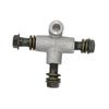 Metal T Shape Brake Line Tee Female Coupling Three Way Connector Car Brake Tube Fitting for ATV Go Kart Hydraulic System