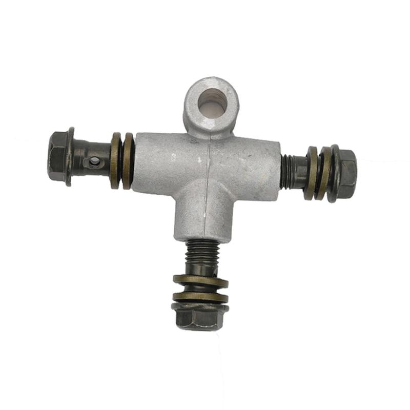 Metal T Shape Brake Line Tee Female Coupling Three Way Connector Car Brake Tube Fitting for ATV Go Kart Hydraulic System