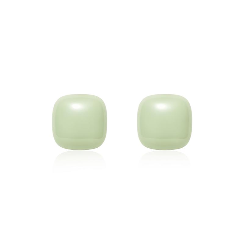 Barbie [Butter Custard] Versatile Simple Sugar Cube Earrings Resin Earrings for Women BIE060423