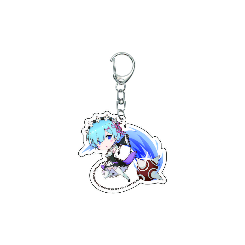 55ММ Аниме Re:ZERO - Начинаю новую жизнь в другом мире Брелок Нацуки Субару Эмилия Брелок Акриловая Модель Пластина Рождественские Подарки
