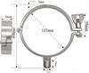 1/2" BSP Наружная Резьба X Fit 1/2" 3/4" 1" -12" Дюймов 12.7-305мм Диаметр Трубы Нержавеющая Сталь 304 Зажим-Кронштейн-Подвеска для Трубы Санитарный