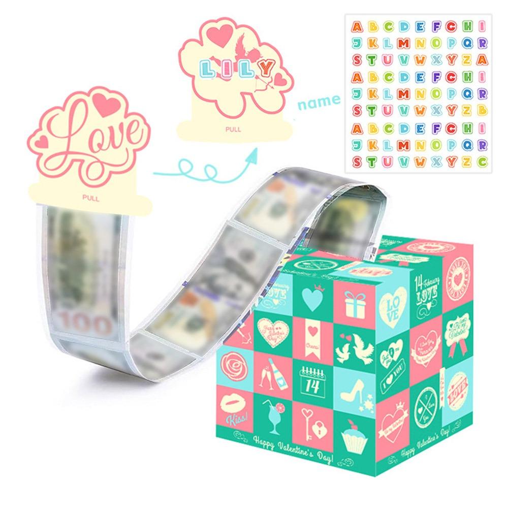 Сюрприз на День святого Валентина Коробка для денег Бумажная коробка для денег-сюрприз Забавные подарочные коробки для денег Свадьба