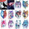 Full Square/Round Diamond Painting Wolf Rhinestones Diamond Embroidery Cross Stitch Animal Diamond Mosaic Decortion