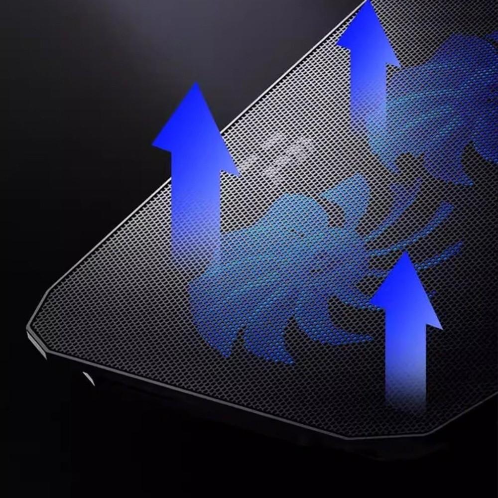 Складной стол для ноутбука с охлаждением CPU, цветная подсветка, портативная подставка-подъемник для ноутбука, вентилятор, USB-порты, держатель для телефона, держатель-подставка для ноутбука