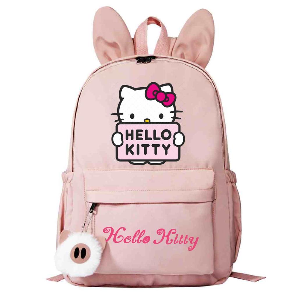 College Style Cute Print Junior High School High School Student Schoolbag Large Capacity Rabbit Ears Backpack Female