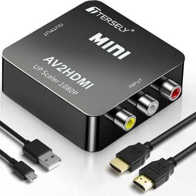 Конвертер-преобразователь RCA в HDMI Конвертер-преобразователь AV в HDMI RCA Композитный 3-цветный терминал Адаптер-преобразователь HDMI Переключатель RCA в HDMI