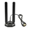 WiFi-антенна BOOBRIE, трехдиапазонная антенна WiFi6e 6 ГГц/5 ГГц/2,4 ГГц, кабель 1,5 м, магнитное основание, разъем RP-SMA, всенаправленная, для игр, просмотра сериалов, WiFi6