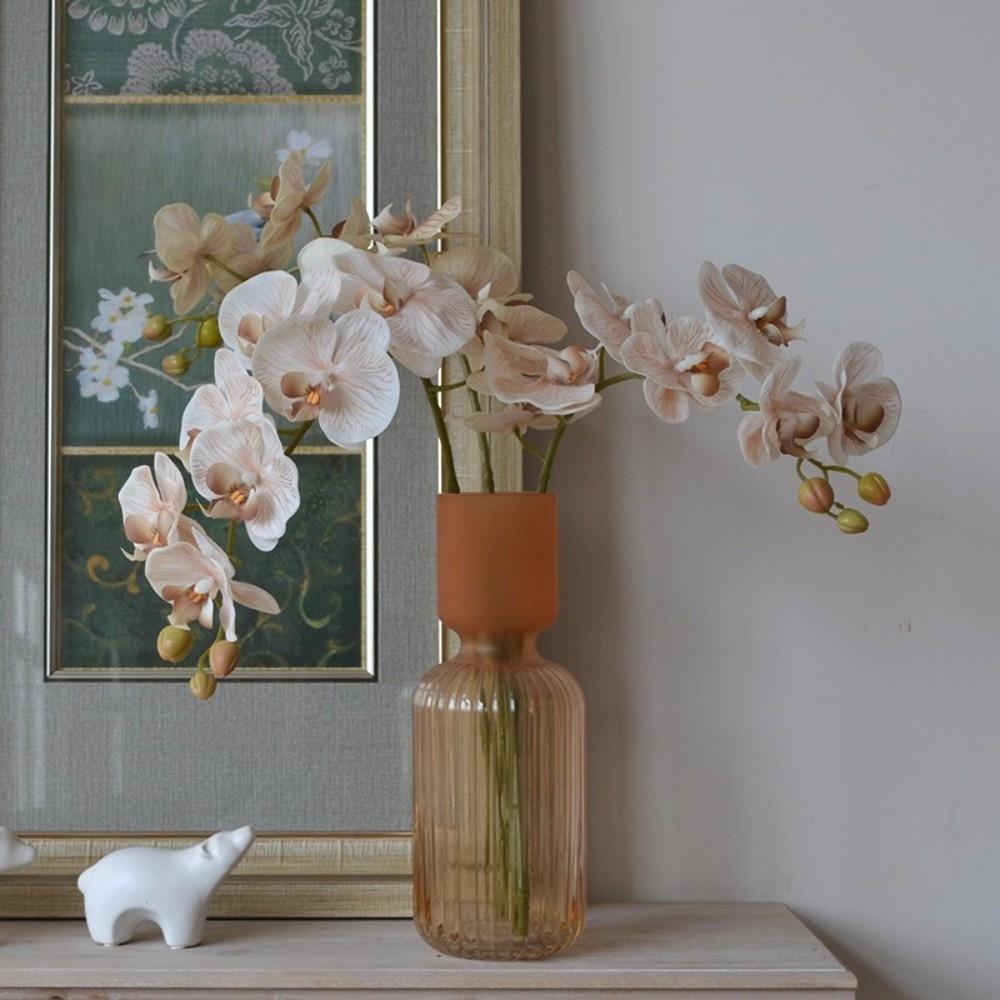 Single Branch Simulation Butterfly Orchid Moth Orchid Plastic Flower Bouquet  Home Decor