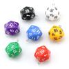 20-Sided Acrylic Dice Keychain - Transparent Solid Color Jewelry Charm