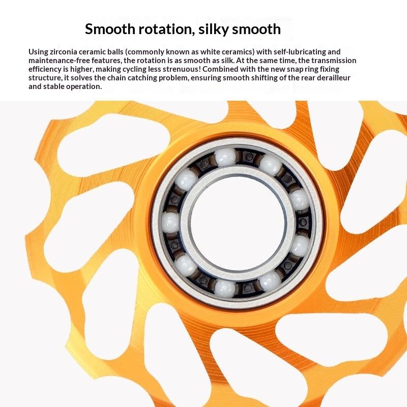 Bicycle Rear Derailleur Guide Wheel 11T 13T Aluminum Alloy Bearing Lightweight Ceramic Bearings For Mountain Road Bike