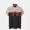 Летний круглый вырез с 3D-принтом в стиле ретро в полоску с цветными блоками, модные повседневные мужские футболки с короткими рукавами