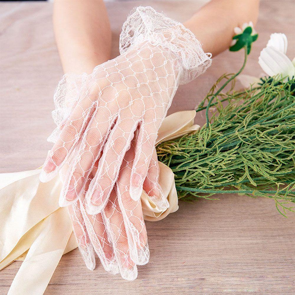 Clothing Accessories Cycling Driving Mittens Wedding Bridal Gloves Lace Gloves Bridal Gown Mittens
