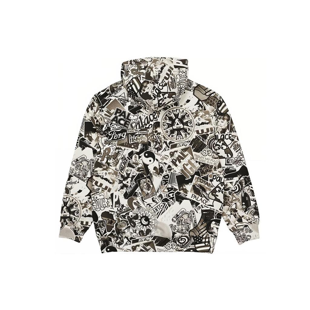 Palace Толстовка с принтом наклеек, топы унисекс, черная P20CS042