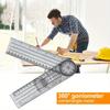 360 Degree Goniometer Angle Ruler Inclinometer Ruler Protractor Mechanical Angle Finder Measuring Tool 0-140mm