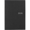 Hobonichi 2026 Серия бумаги Hon Черная клетка Гингем A6 1 день на странице Начинается в январе