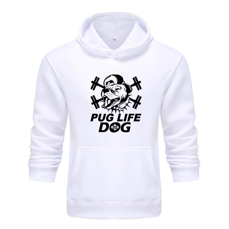 Осень и зима, новая персонализированная одежда с принтом Pug Life для мужчин и женщин, толстовка с капюшоном для любителей, пуловер, спортивная толстовка для бега
