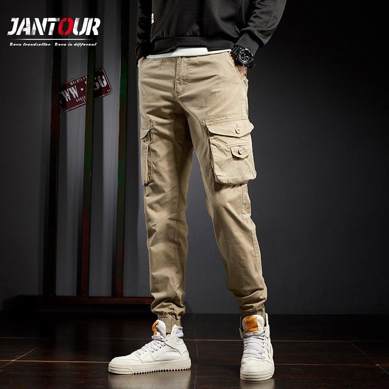 Jantour 2021 Men 'S Camouflage Trousers Cotton Casual Military Cargo Pants Joggers Outdoor Pants Men 3d Pockets Harajuku Pants
