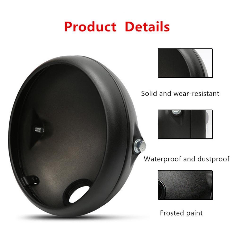 7-дюймовый корпус фары черный универсальный для мотоцикла