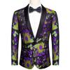 Men's Floral Dress Suit Luxury Embroidered Wedding Blazer Dinner Tuxedo Jacket