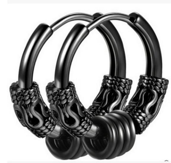 Men's Retro Circle Earrings - Trendy, Versatile, Simple.