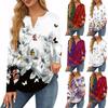 Women's T Shirt Tee Print Long Sleeve Daily Weekend Fashion Basic V Neck Regular Top
