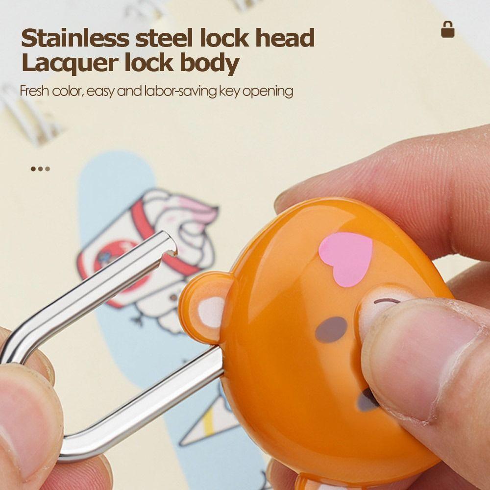 Пластиковый навесной замок Медведь Мультяшный медведь Замок Мини-замок для шкафчика Студент