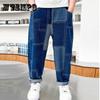 Детские брюки, джинсы для мальчиков и девочек, осенне-зимние свободные брюки, корейские повседневные брюки, брюки