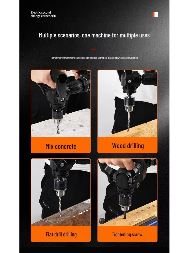 Универсальная электрическая отвертка 90° Адаптер с прямым углом для дрели