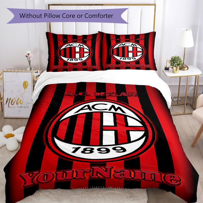 Ac Milan Customize your name Bedding Set Breathable Duvet Cover with Pillowcases Home Decoration Birthday Gift