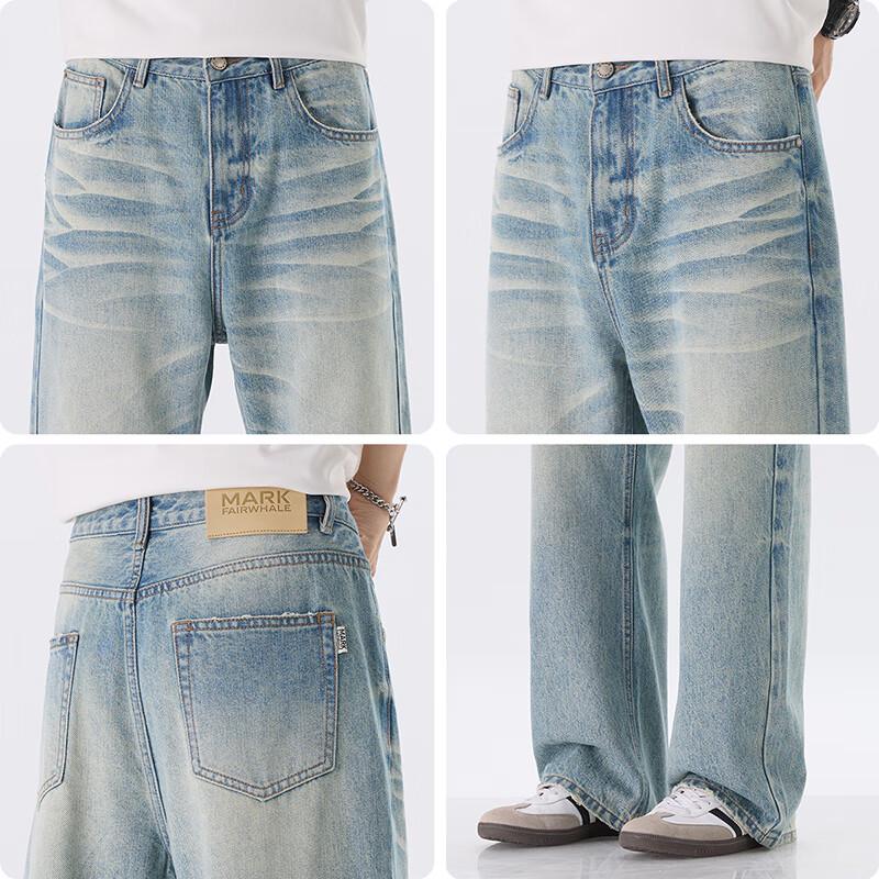 Мужские джинсы Mark Fairwhale свободного прямого кроя с широкими штанинами